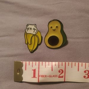 2 enamel pins